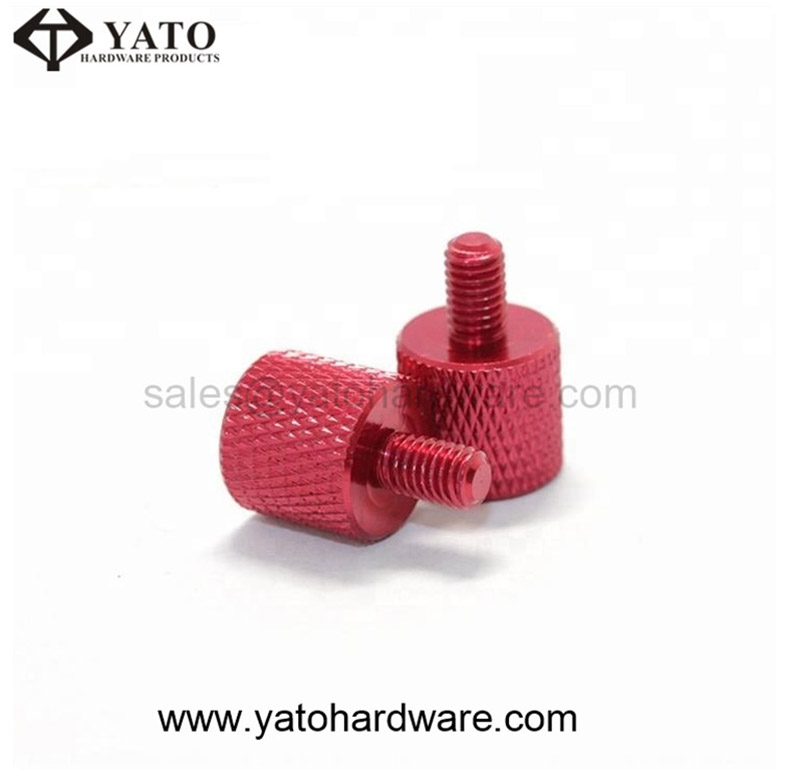 Aluminum Knurled Thumb Anodized Screw 