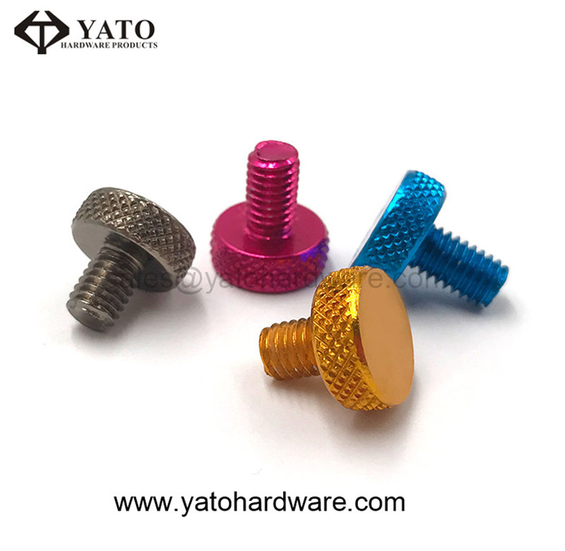 M3 M4 Color Anodized Aluminum Knurled Thumb